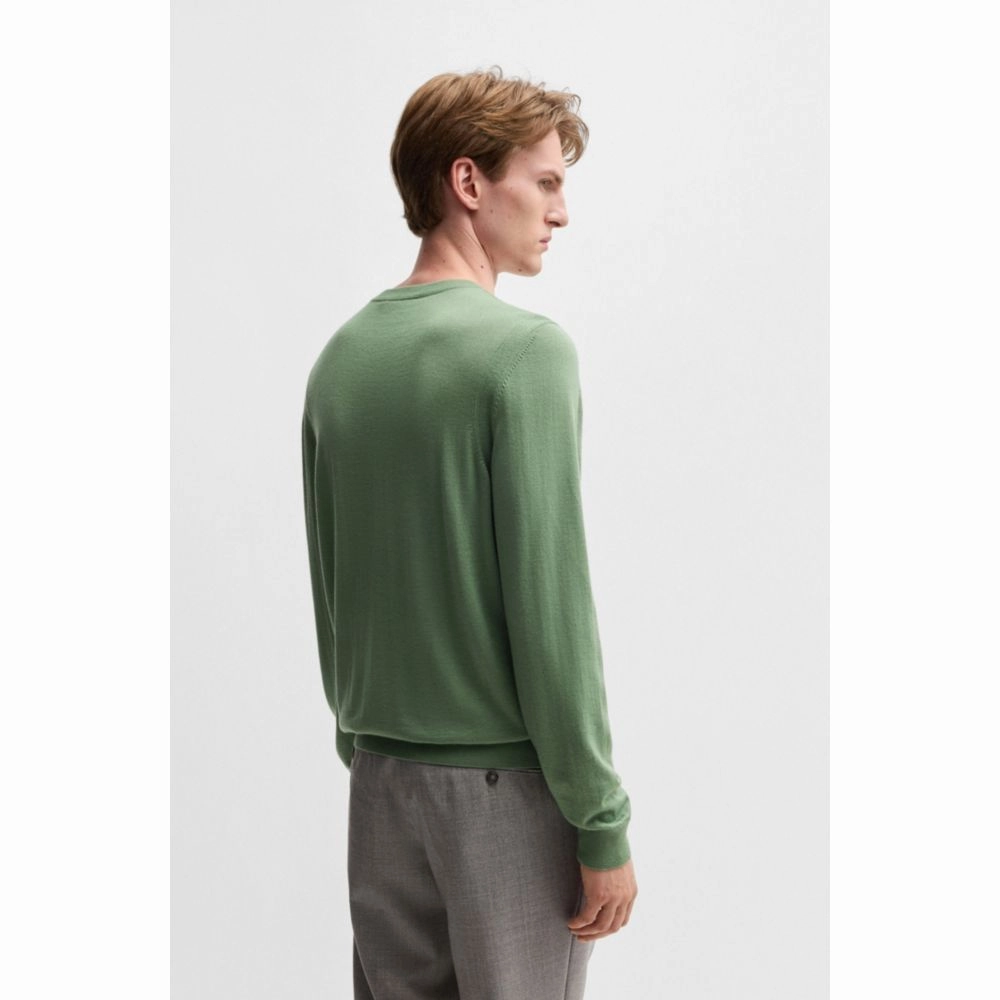 Regular-fit sweater in wool, silk and cashmere
