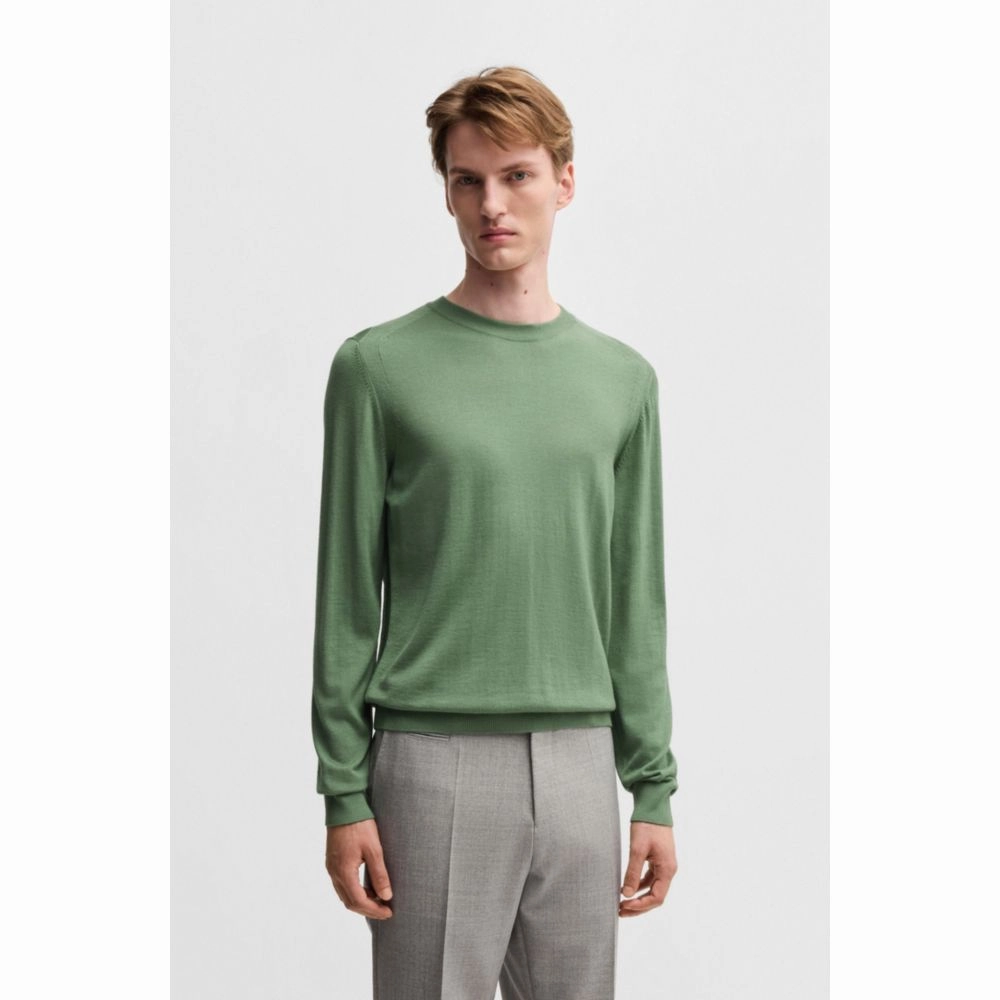 Regular-fit sweater in wool, silk and cashmere