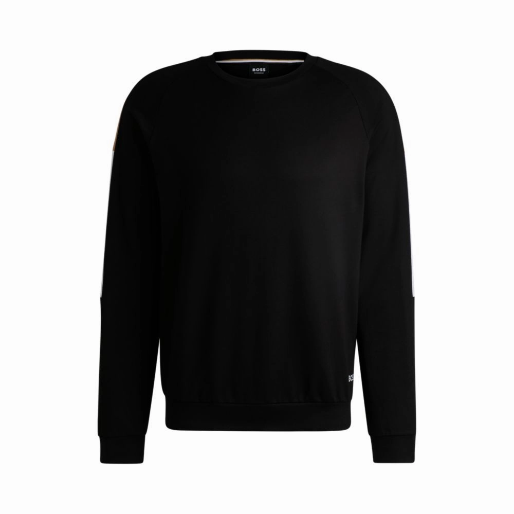 Regular-fit sweatshirt in cotton terry with contrast panels