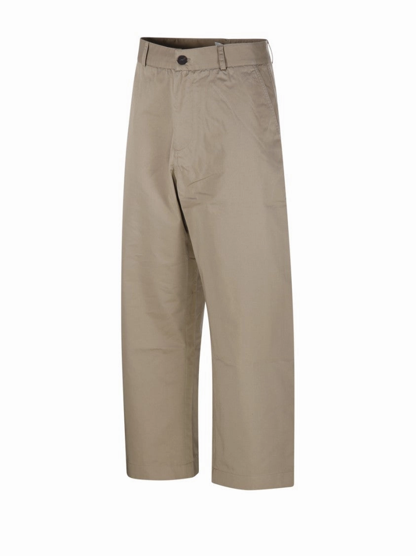Relaxed-Fit Chino Pants With Buttoned Pockets