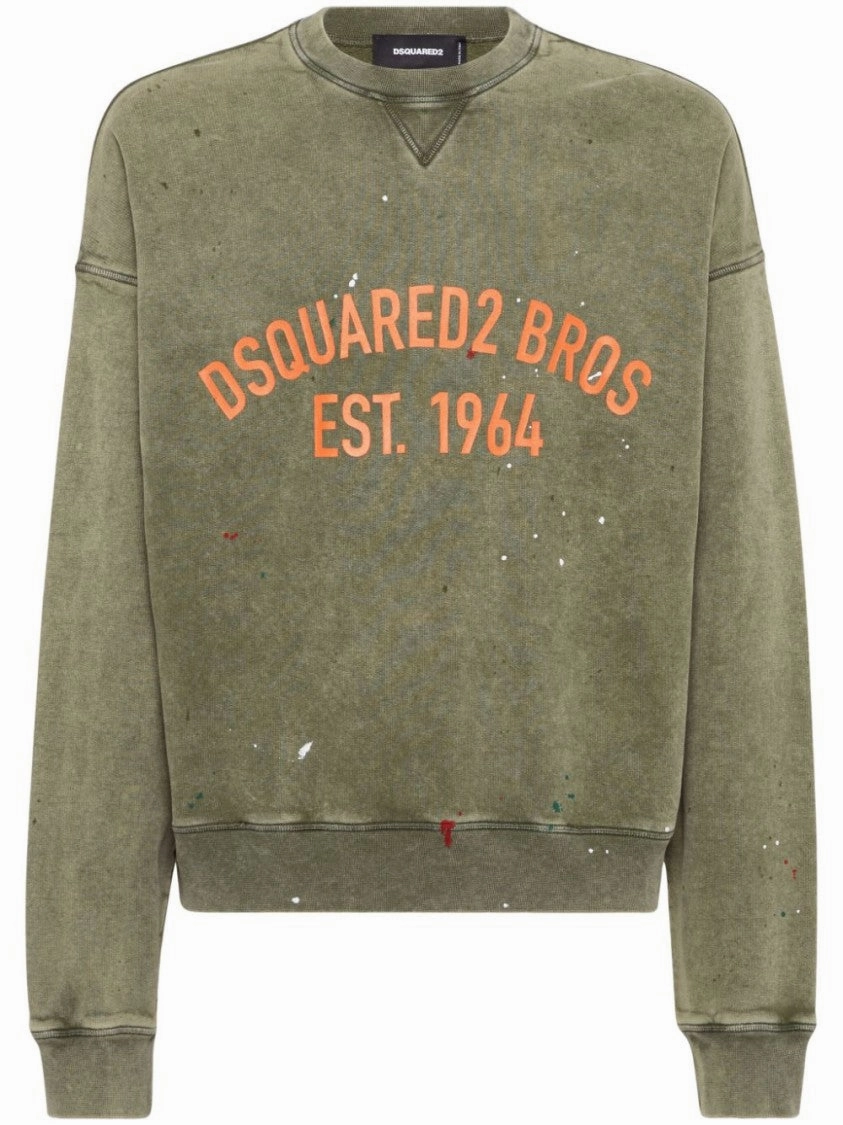 Relaxed Fit Crew Neck Sweater With Distressed Detailing