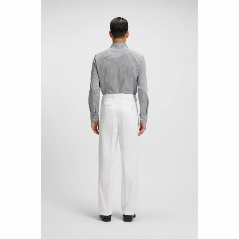 Relaxed-fit cropped pants in stretch-cotton twill