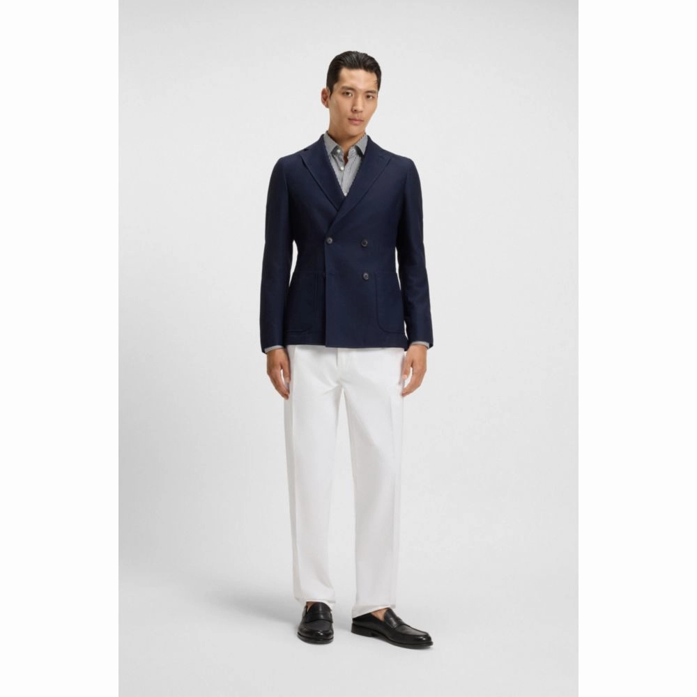 Relaxed-fit cropped pants in stretch-cotton twill