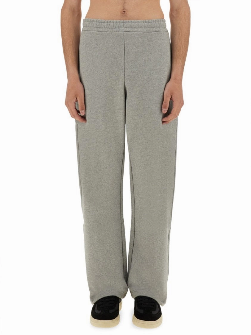 Relaxed-Fit Grey Track Pants With Elastic Waistband