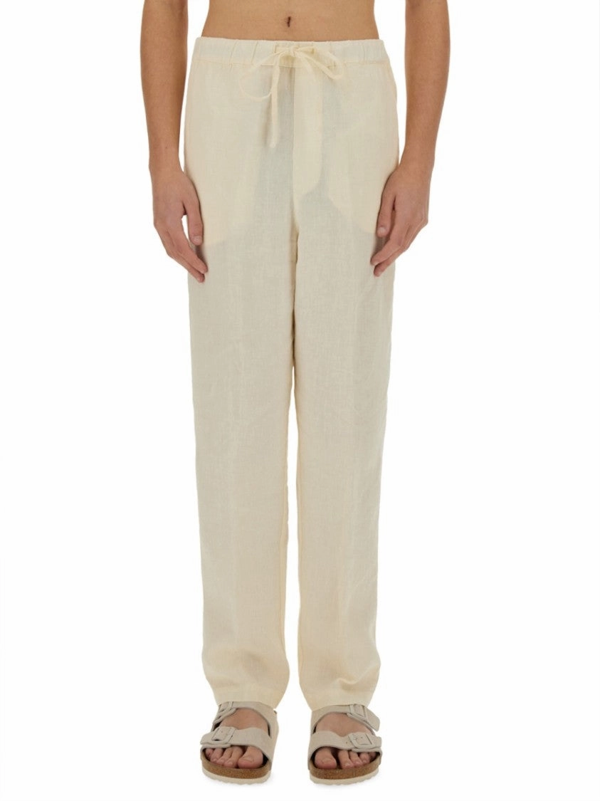 Relaxed Fit Linen Drawstring Pants