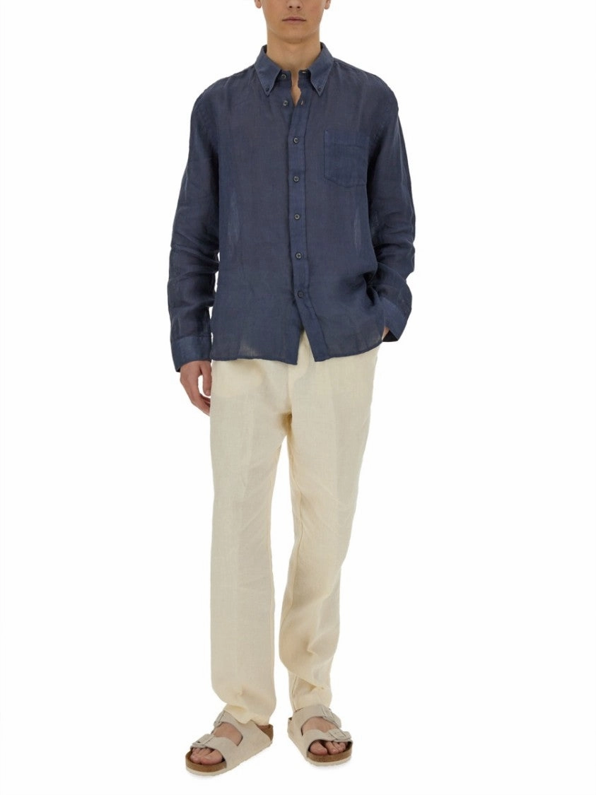 Relaxed Fit Linen Drawstring Pants
