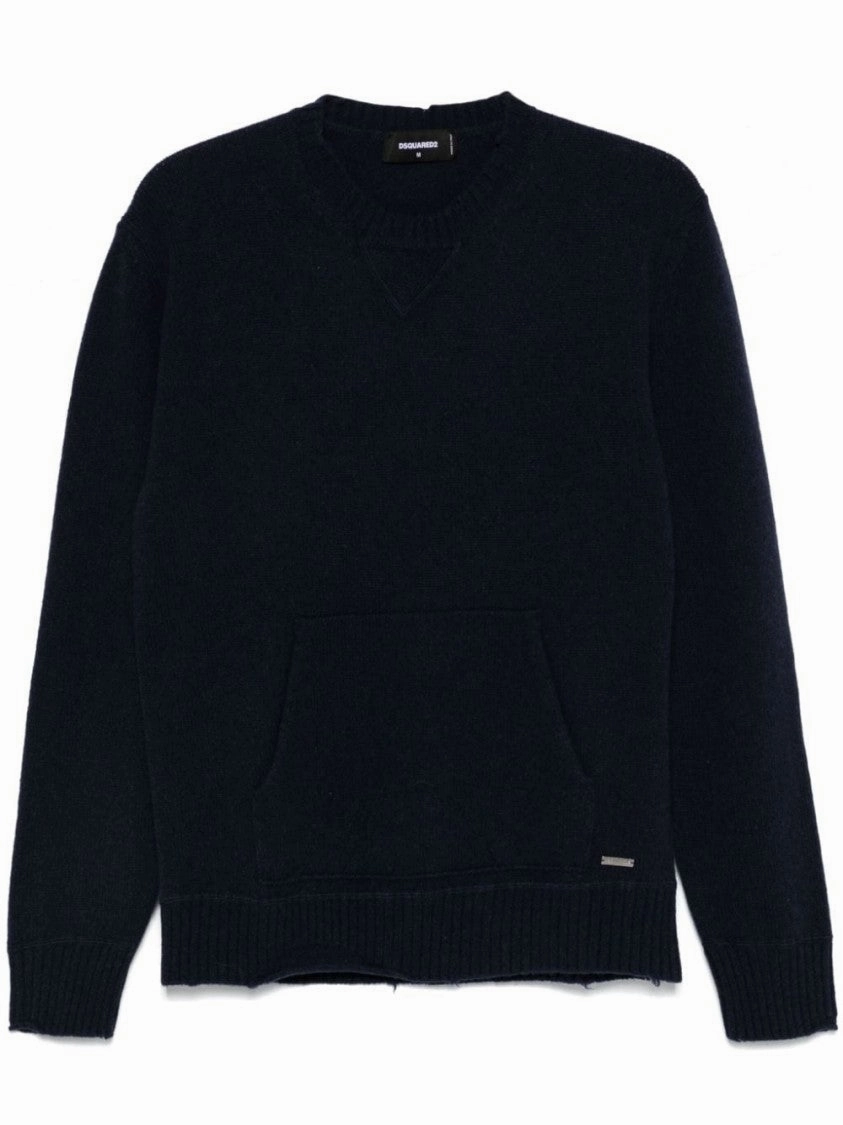 Relaxed Fit Sweater With Classic Crew Neckline