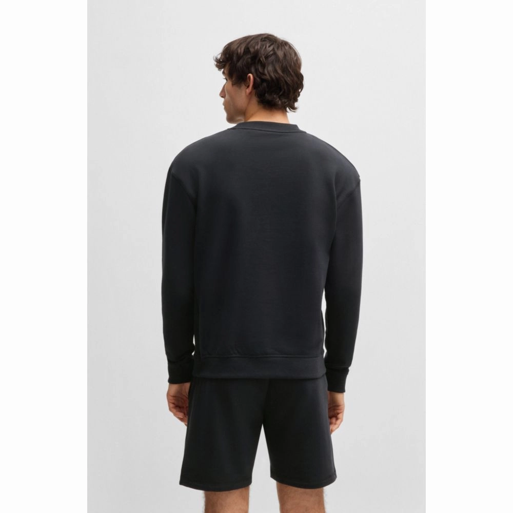 Relaxed-fit sweatshirt in cotton terry with embroidered logo