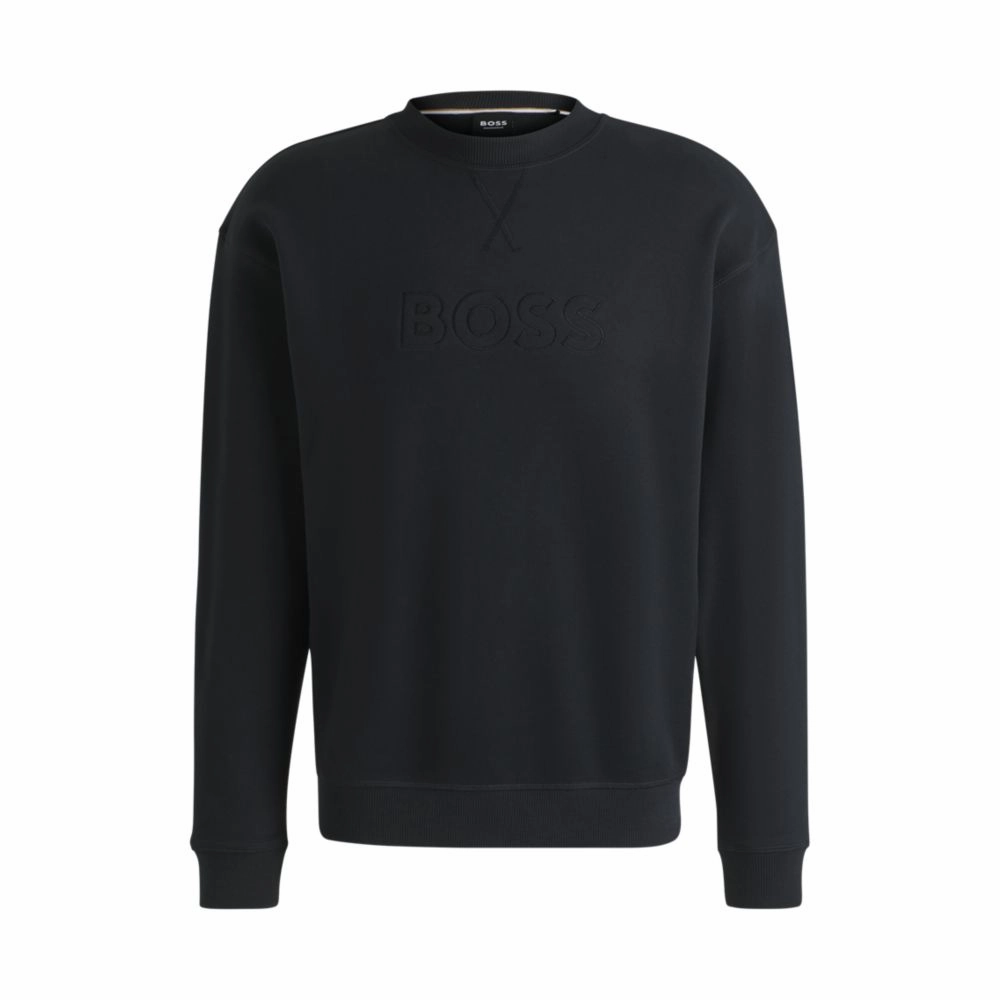 Relaxed-fit sweatshirt in cotton terry with embroidered logo