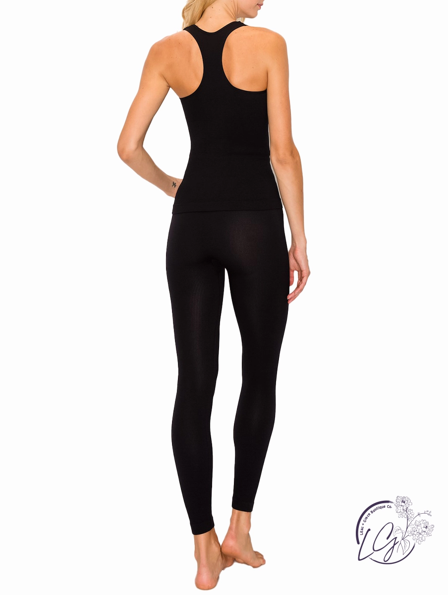 Relaxed Look Ribbed Seamless Tank Top