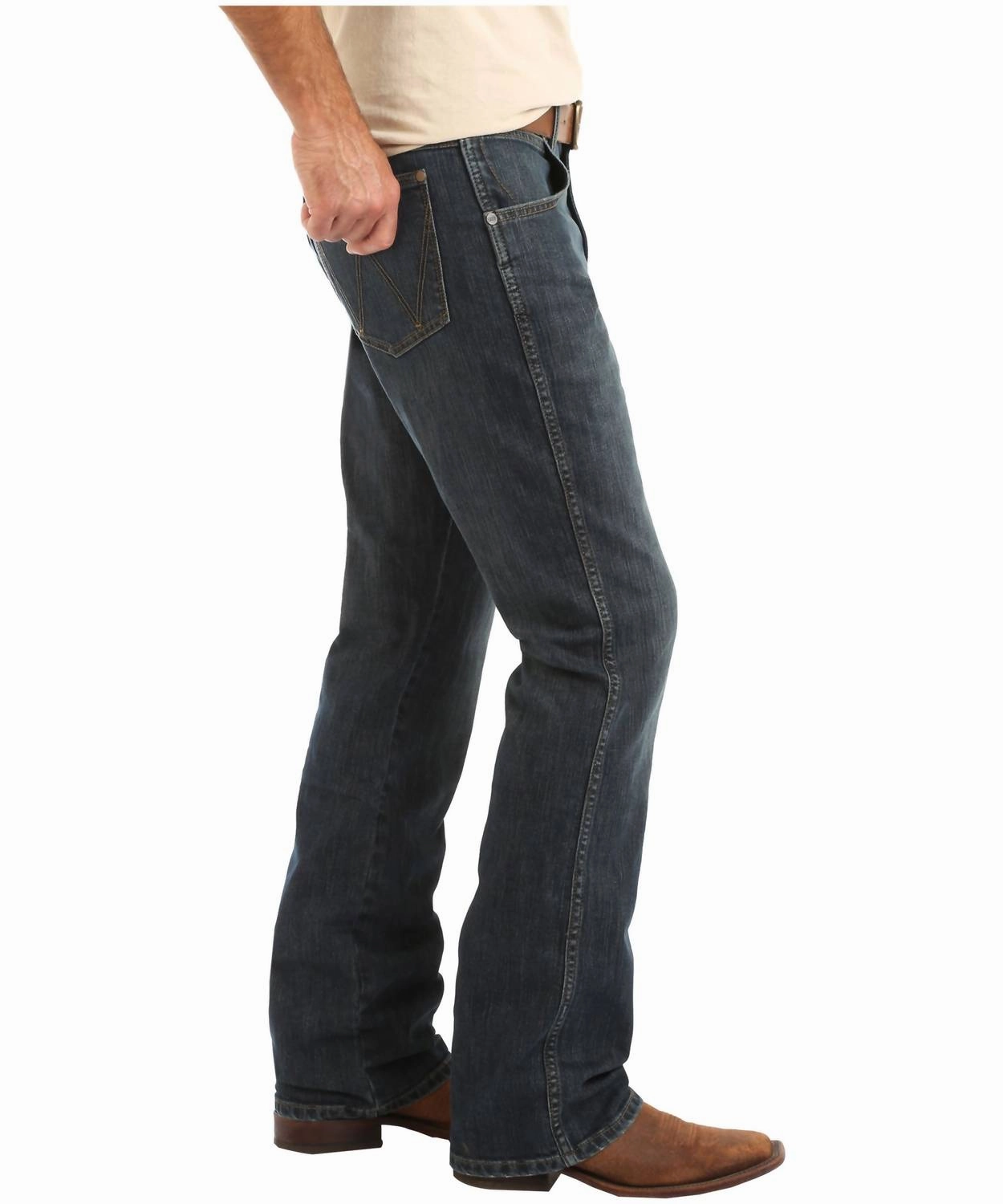 Retro Relaxed Boot Cut Jean In Dark Wash