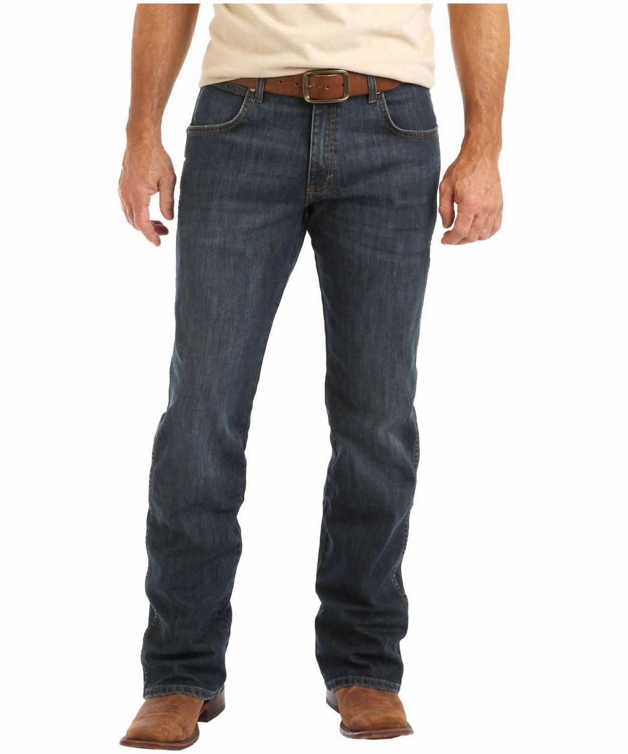 Retro Relaxed Boot Cut Jean In Dark Wash