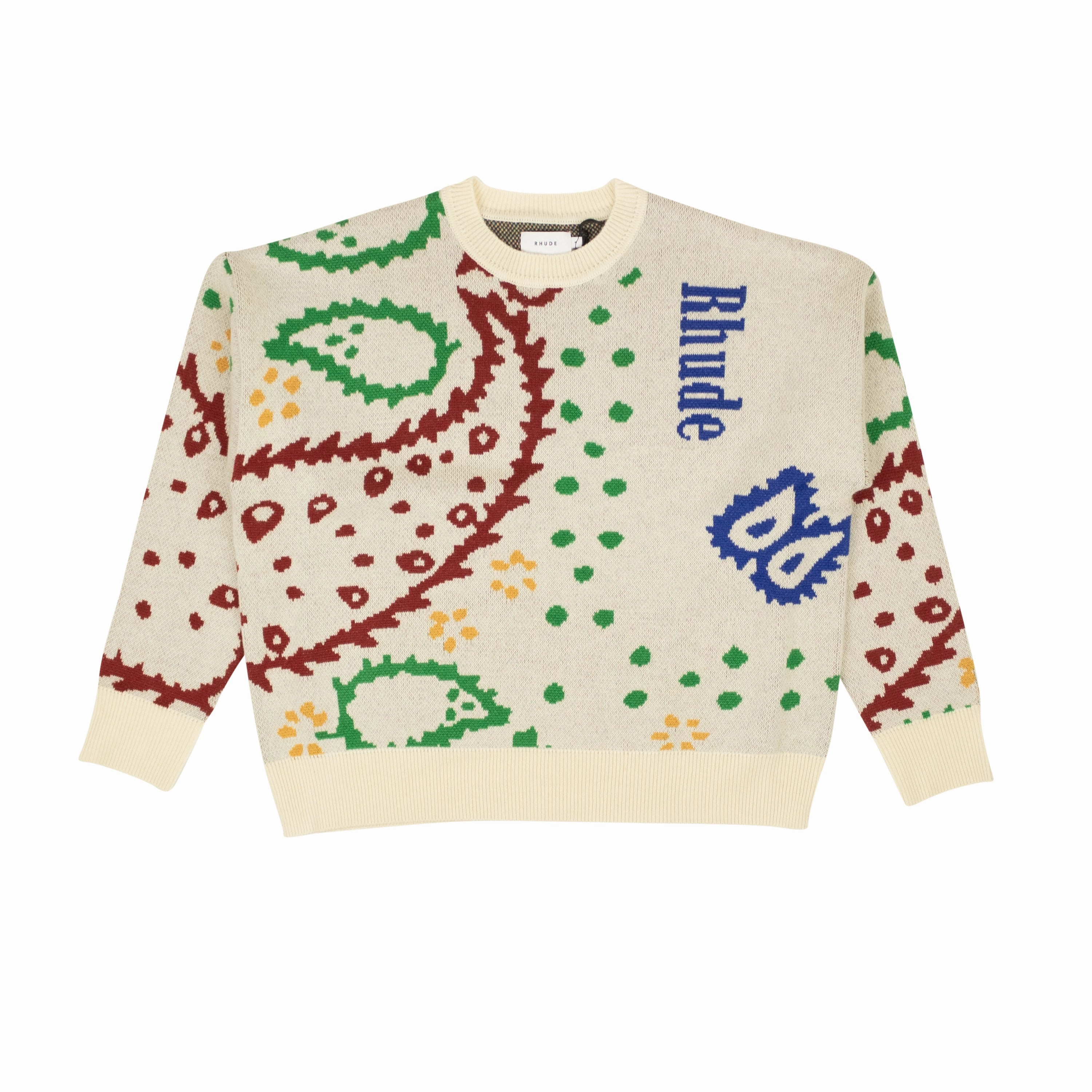 Rhude Bandana Crew - Cream/Mult