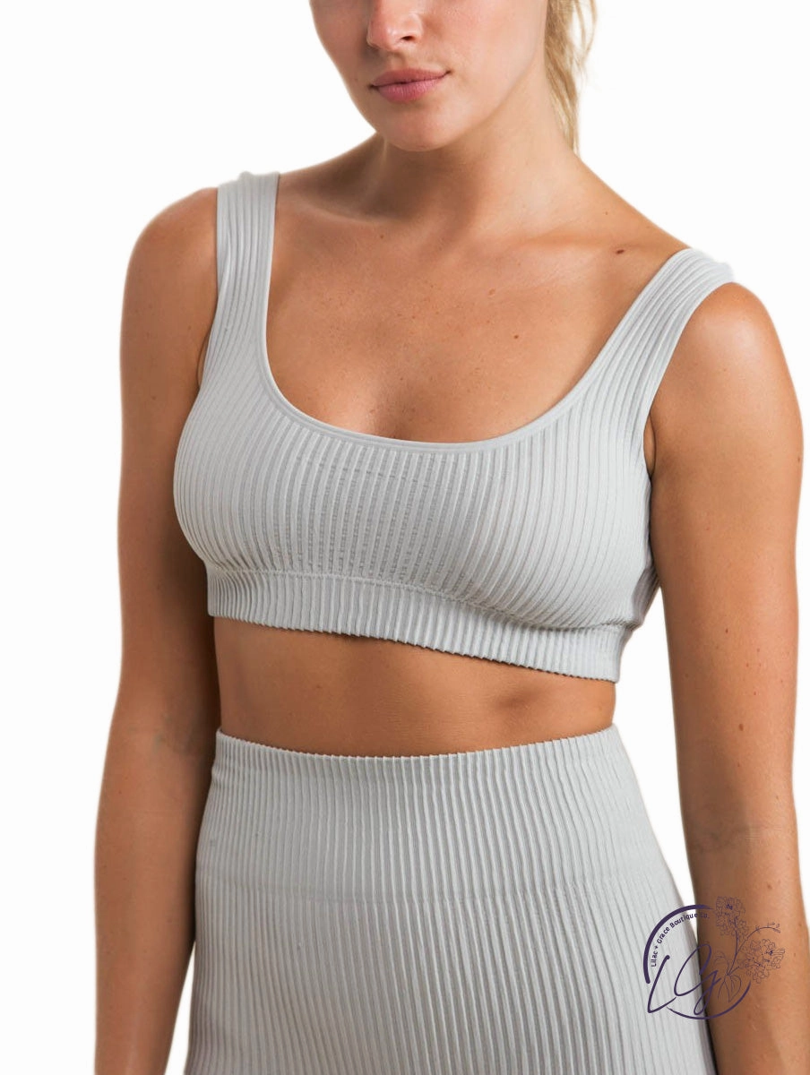 Ribbed Seamless Sports Bra