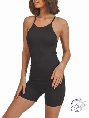 Ribbed Seamless Tank w/ Criss Cross Straps affordable athletic pants for men