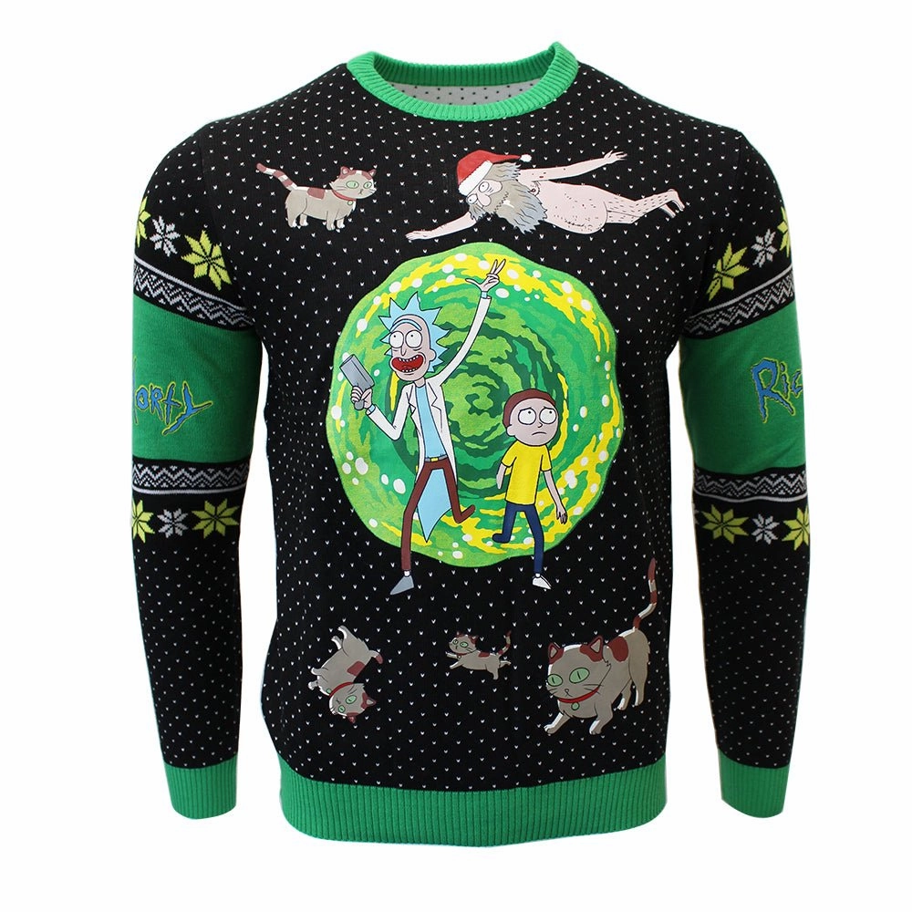 Rick and Morty Portal Knitted Christmas Jumper / Sweater