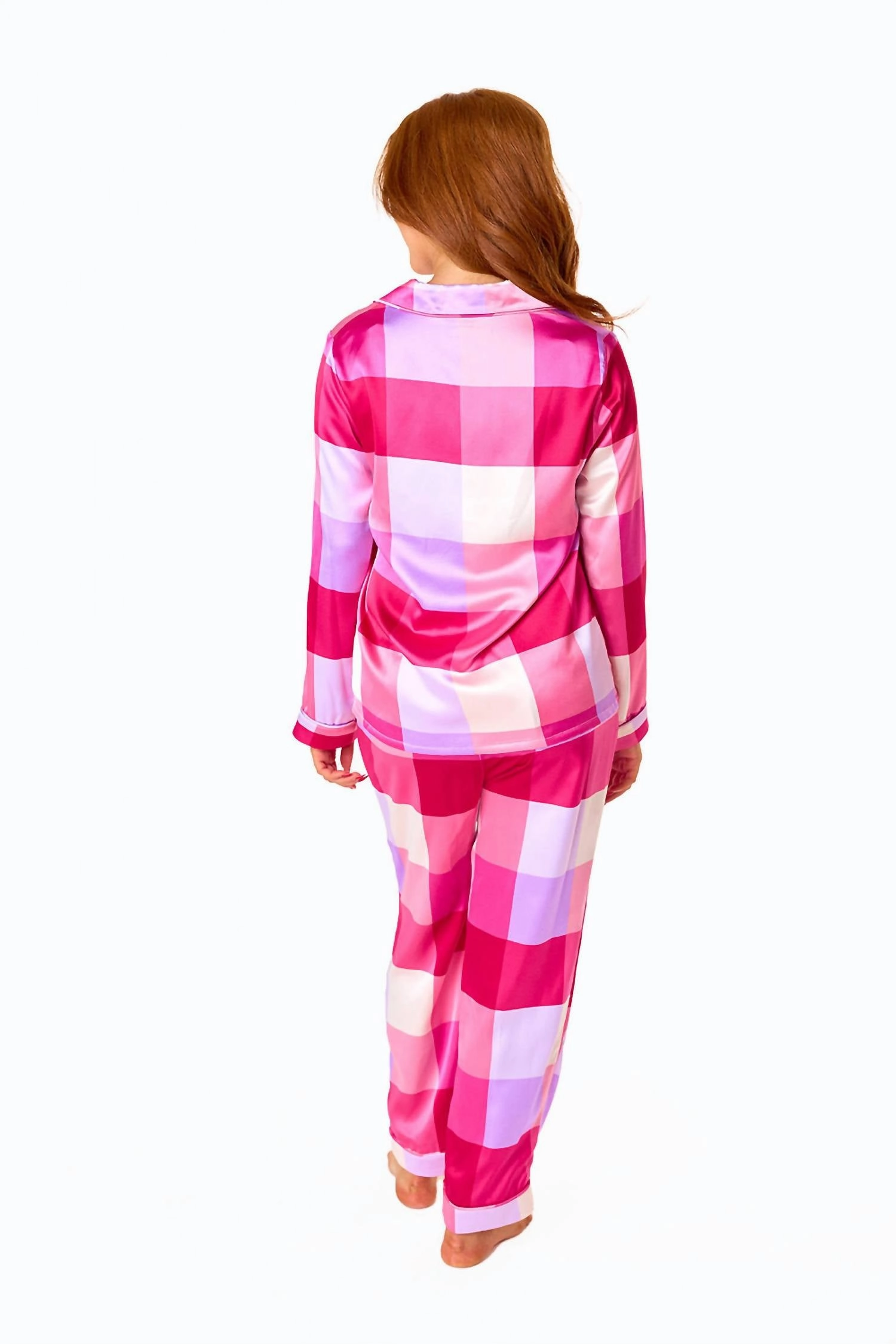 Ripley Pajama Top In Pink Plaid