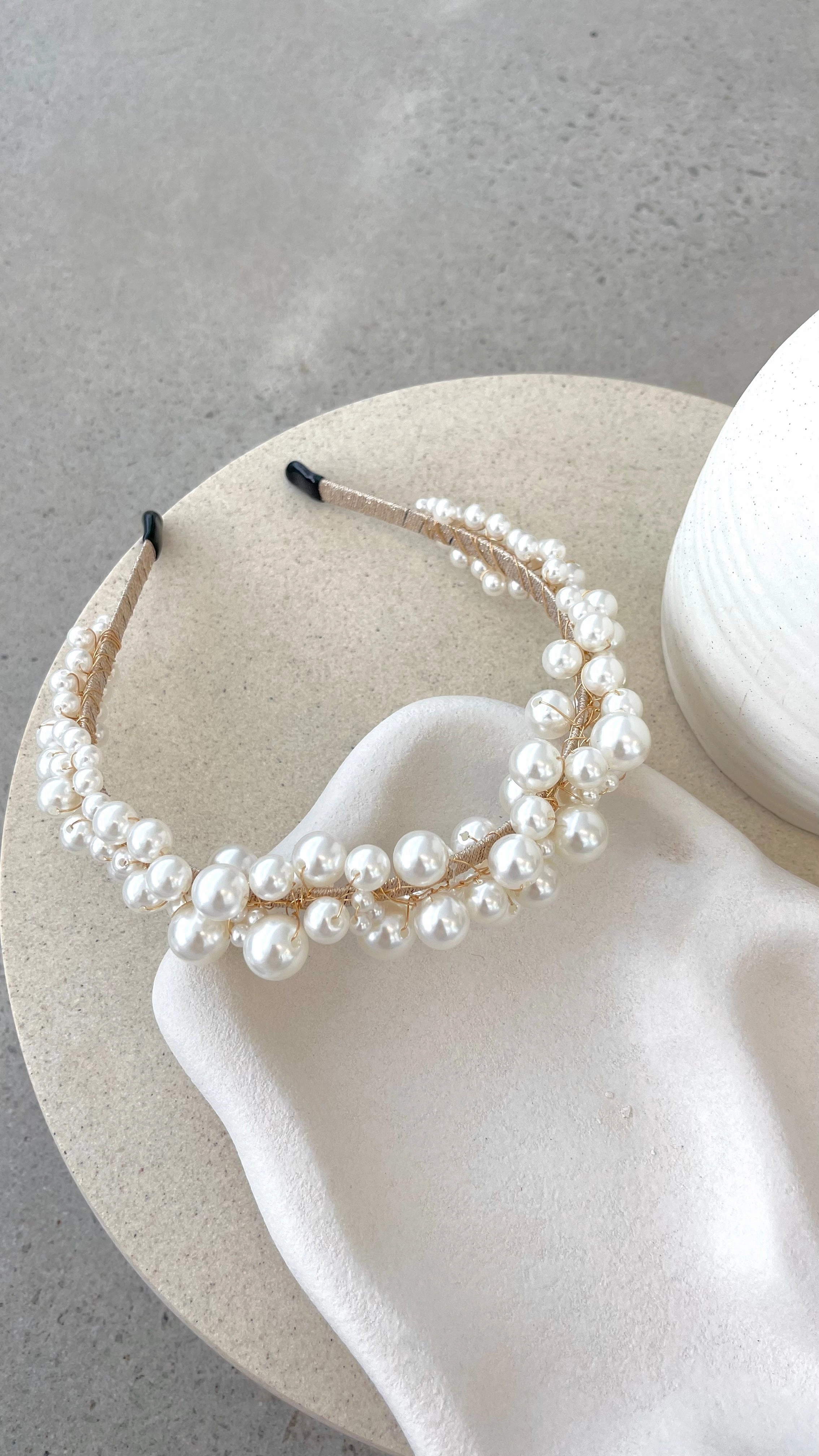 Rochelle Headband - Pearl