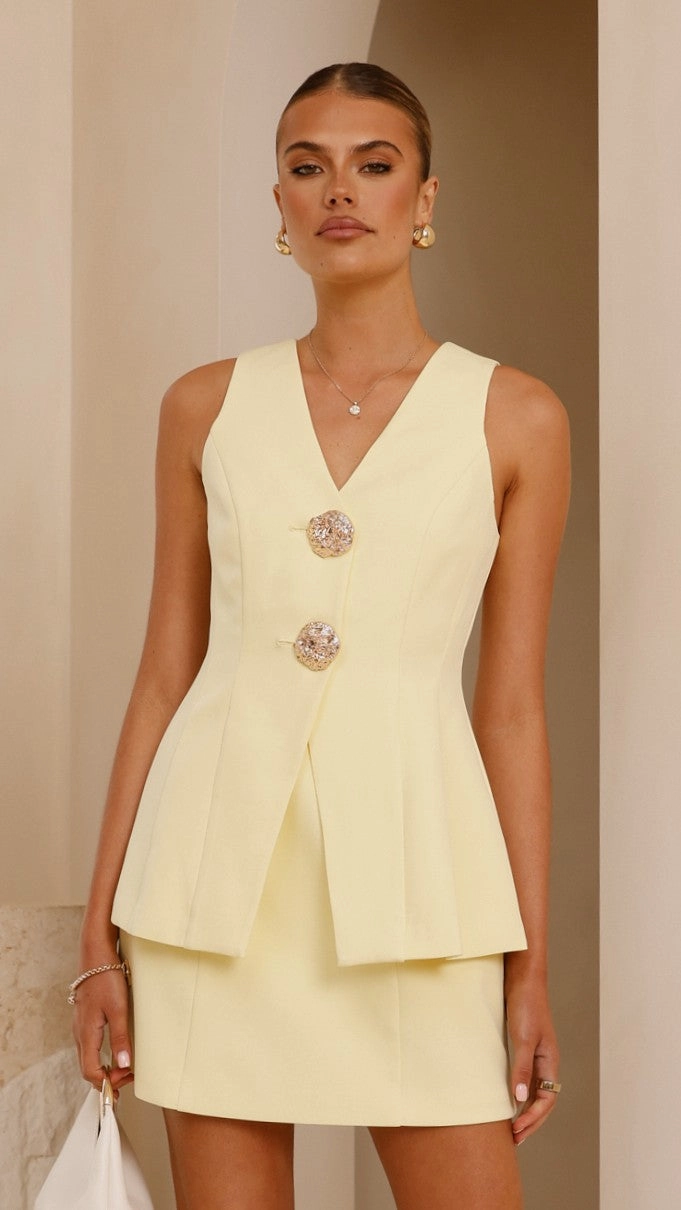 Rylie Mini Skirt - Lemon