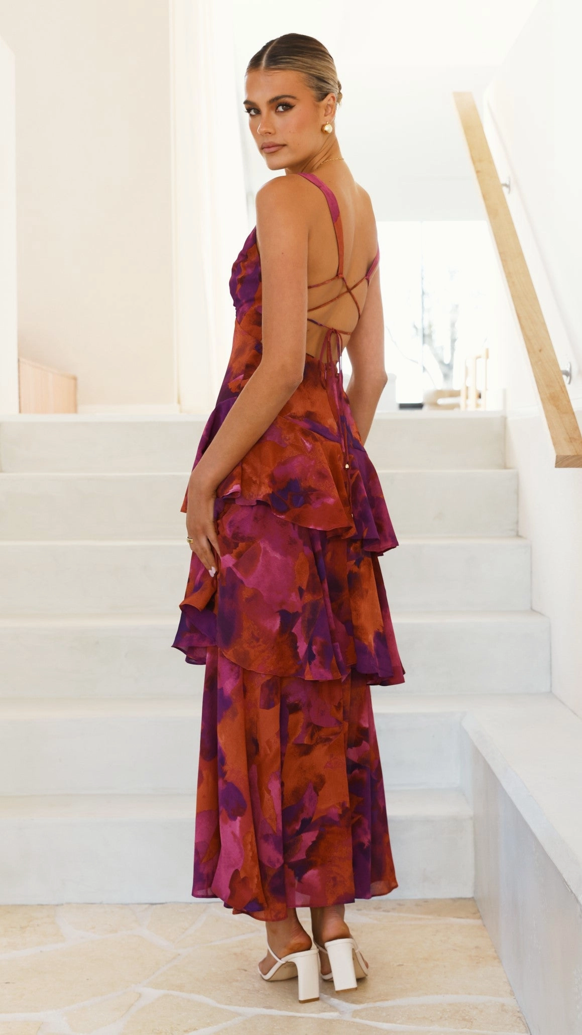 Sachiko Maxi Dress - Purple Print