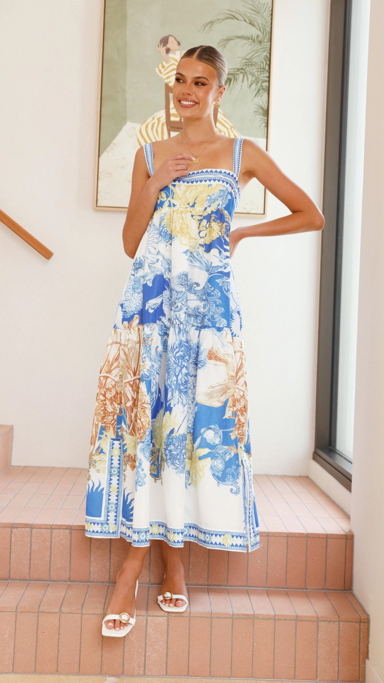 Saleema Maxi Dress - Blue Doll