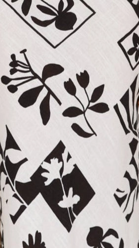 Samaya Pants - White/Black Print