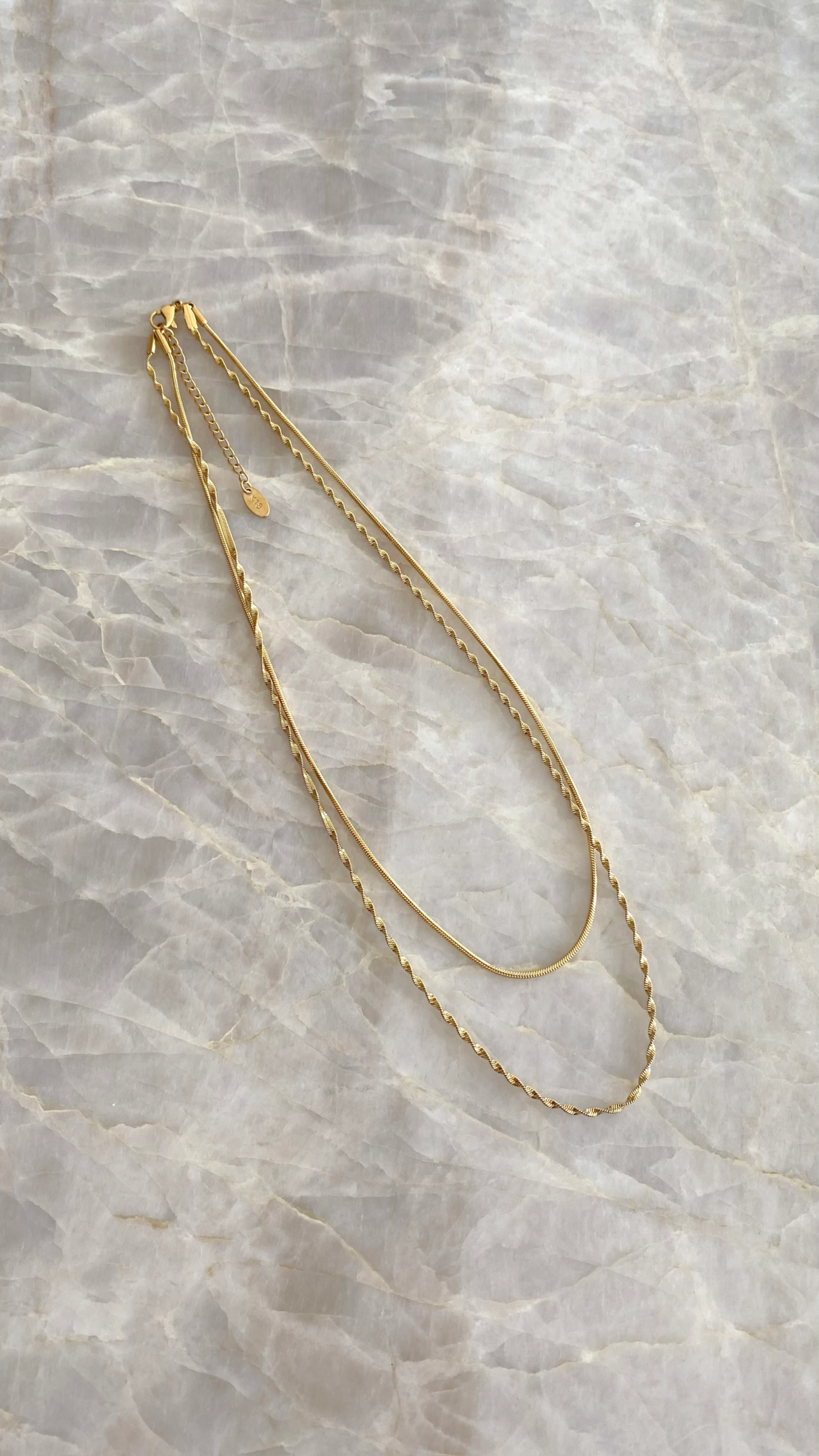 Sarah Twist Necklace Set - Gold