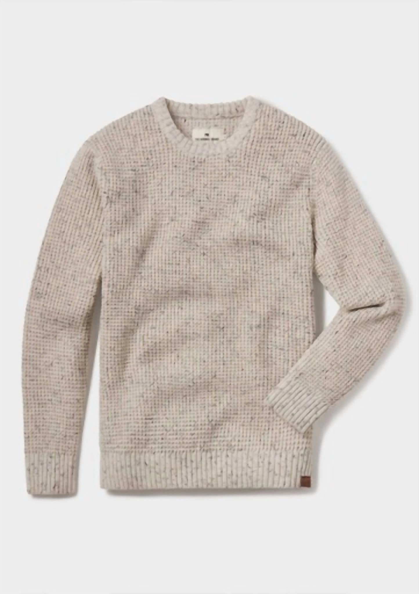 Seawool Nep Crew Sweater In Cream