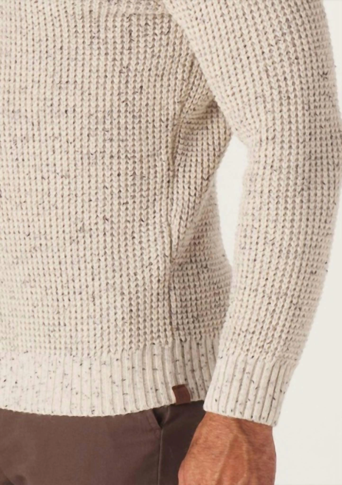 Seawool Nep Crew Sweater In Cream