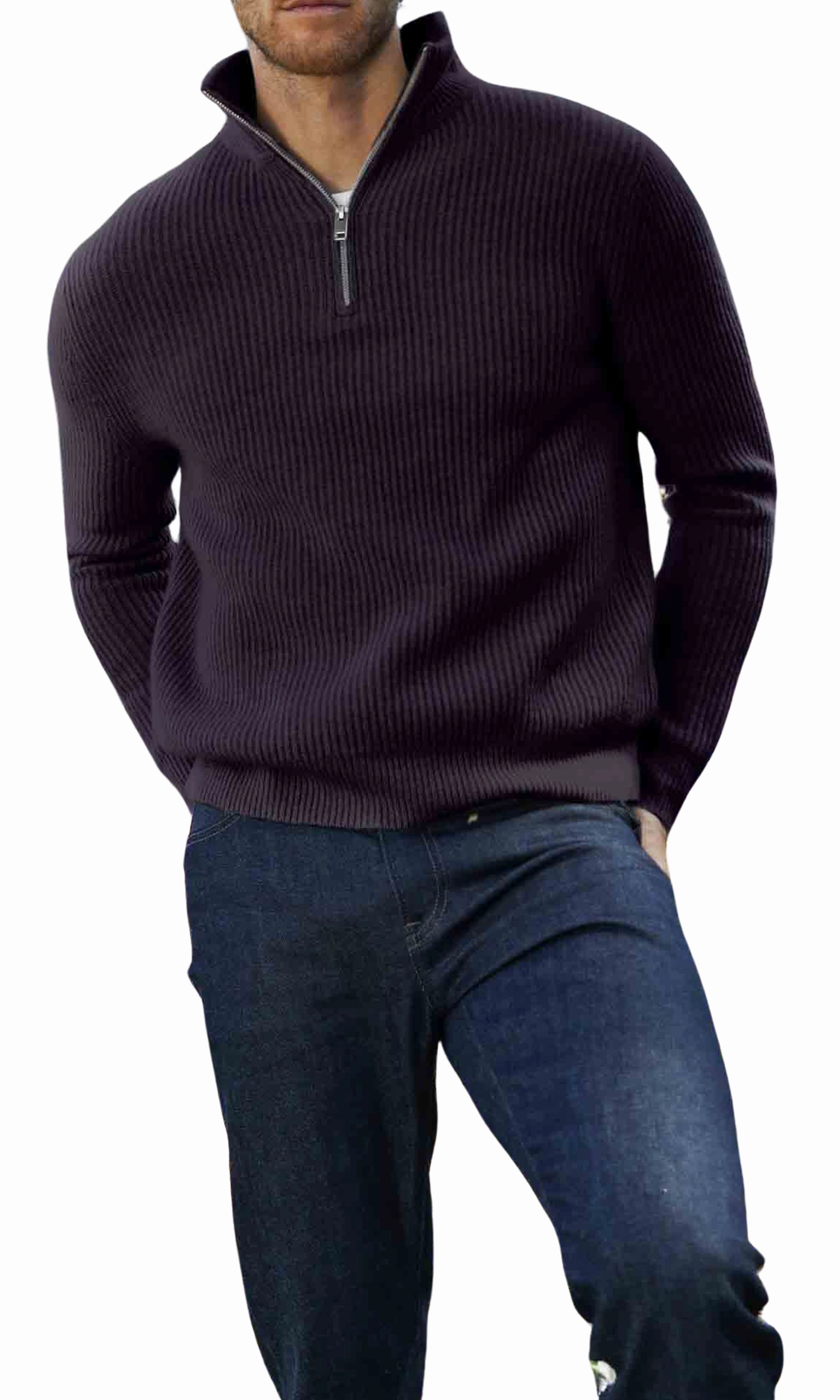 Shane Chunky Cashmere Quarter Zip Pullover
