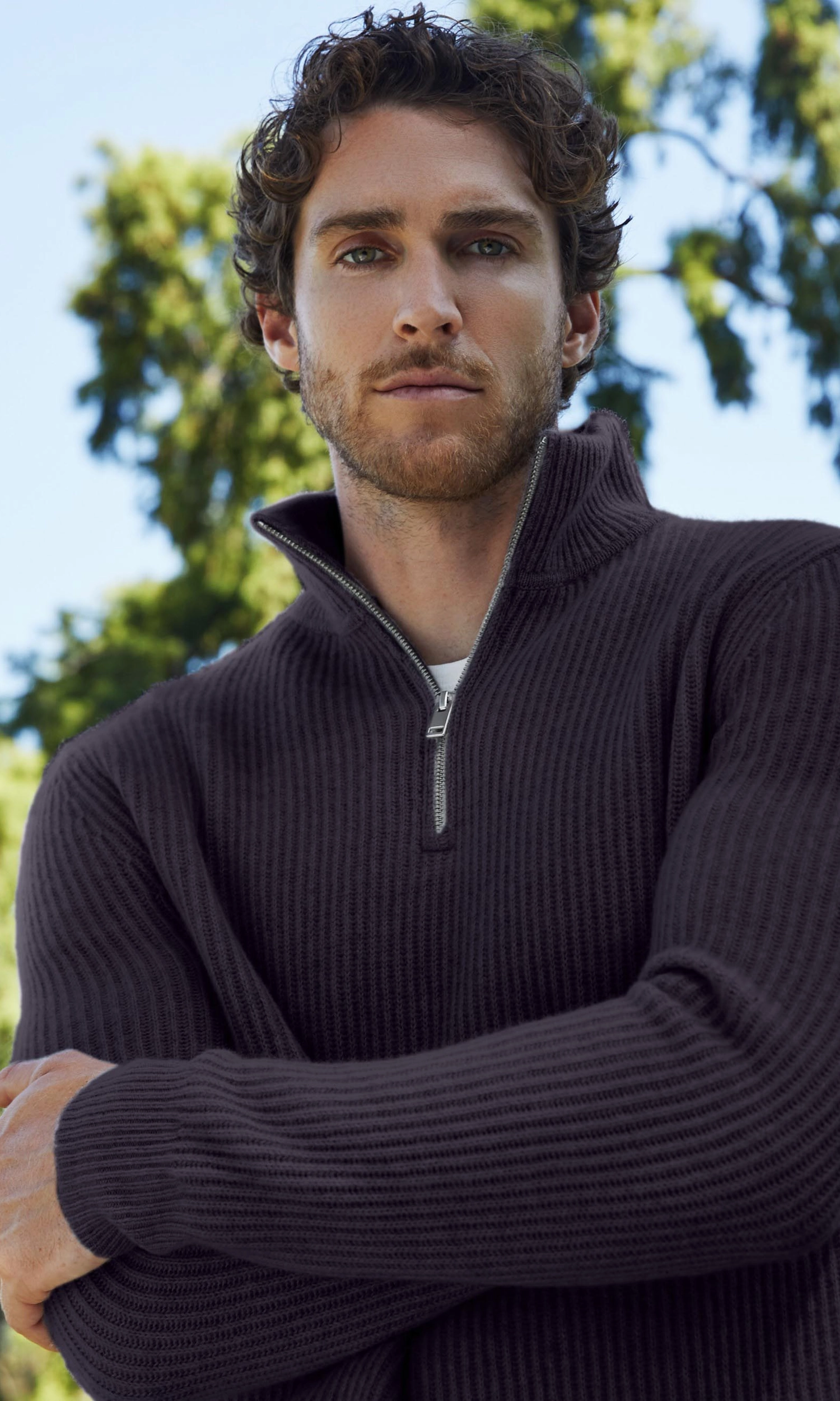 Shane Chunky Cashmere Quarter Zip Pullover