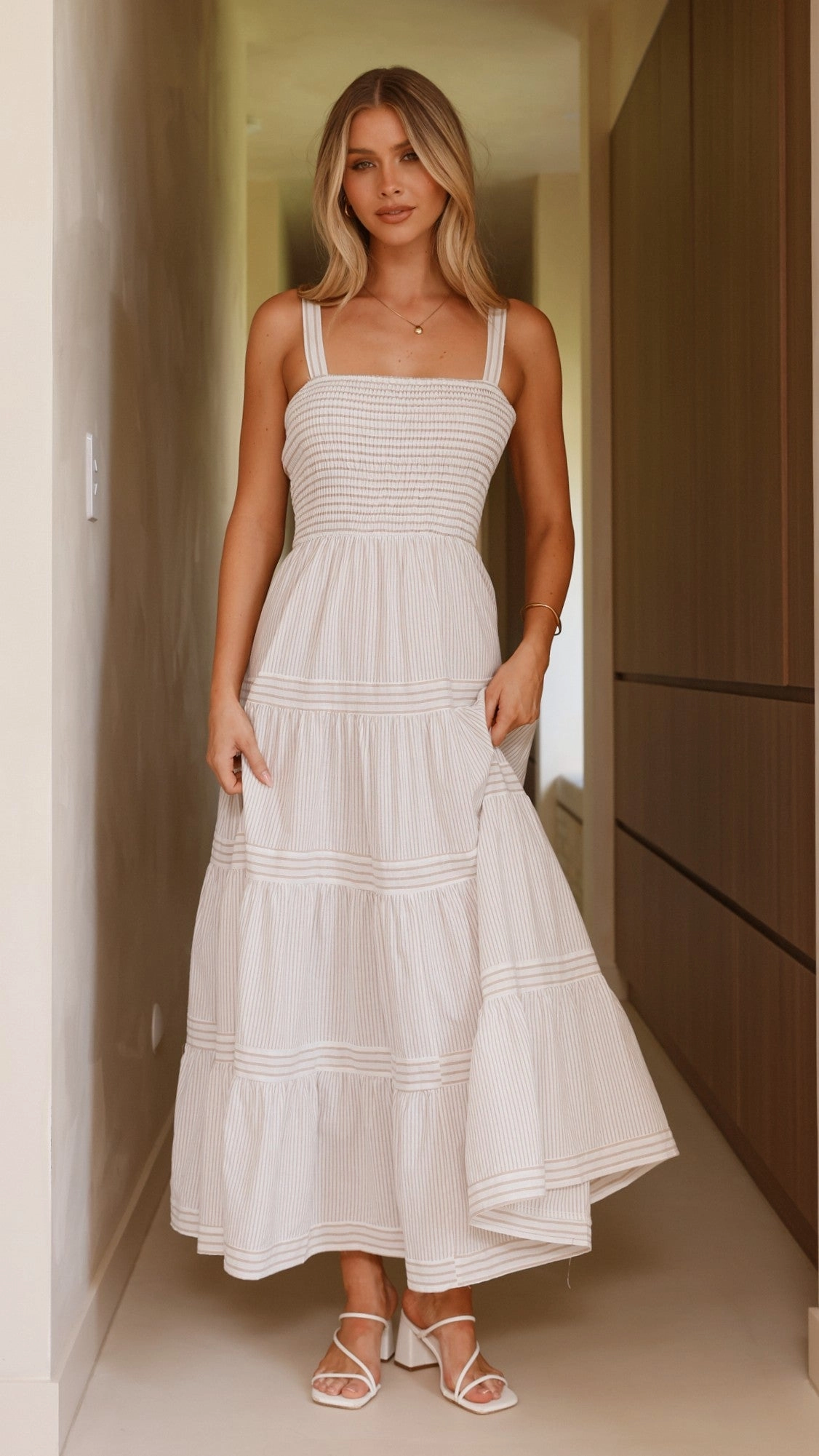 Shevaun Maxi Dress - Beige