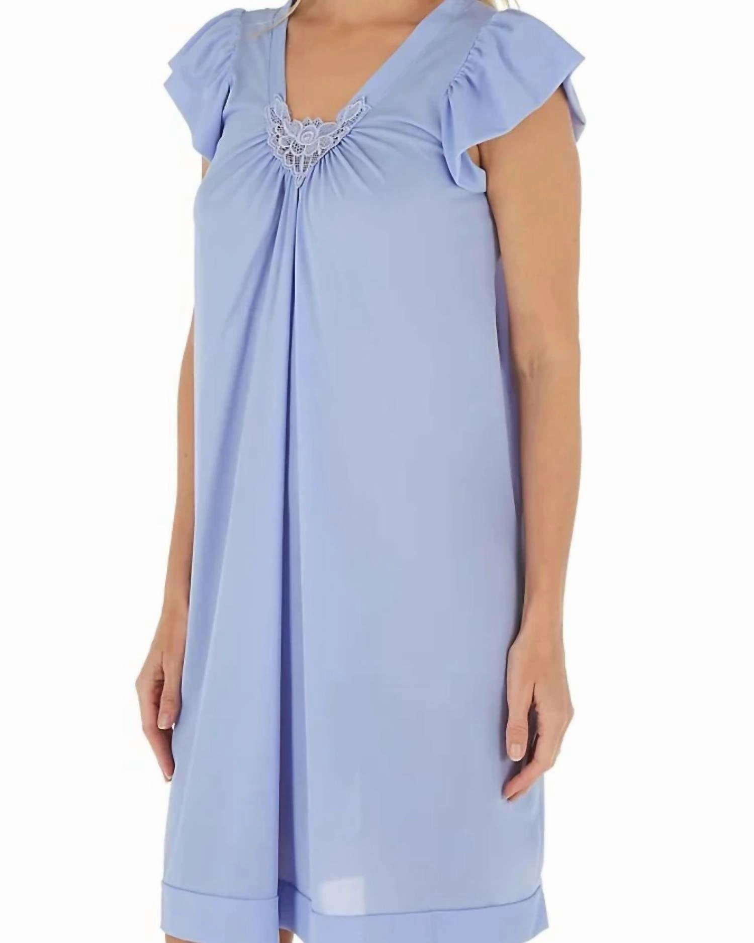 Short Cap Sleeve Nightgown In Lilac
