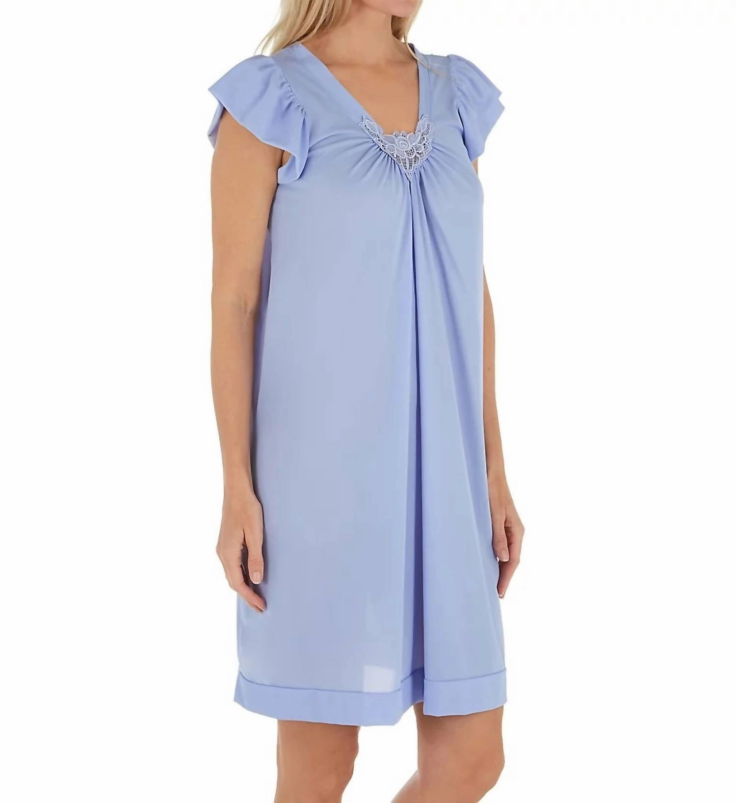 Short Cap Sleeve Nightgown In Lilac