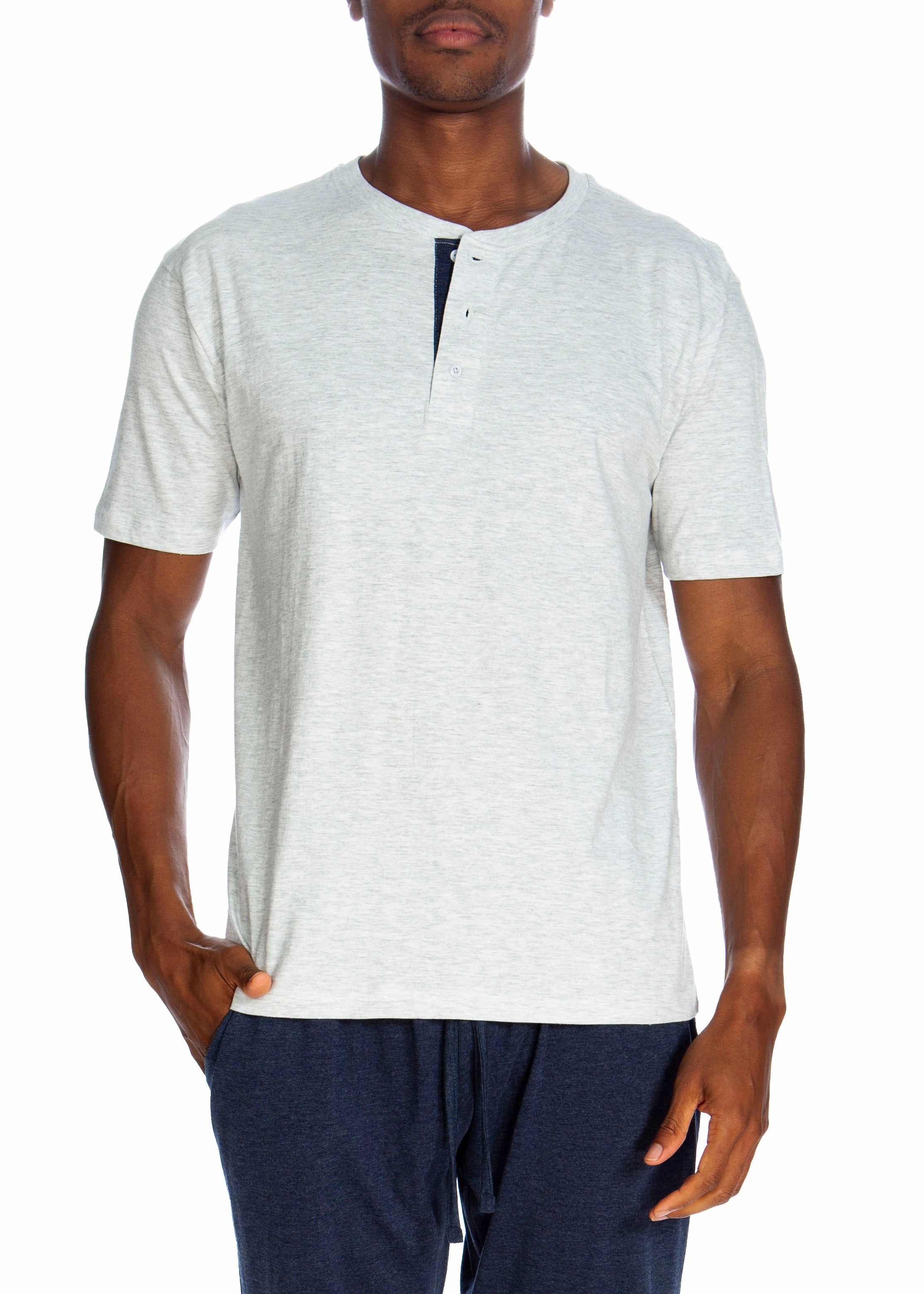 Short Sleeve 3 Button Henley