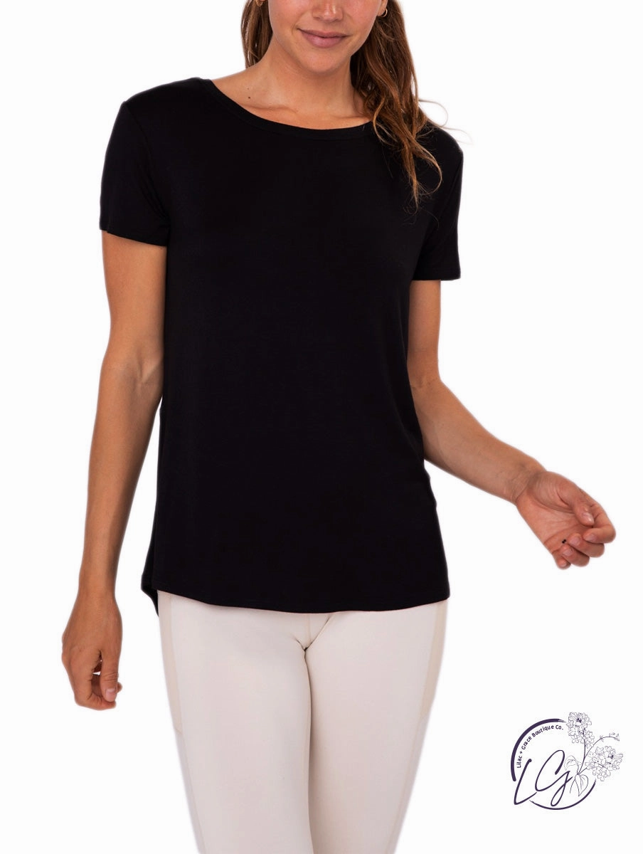Short Sleeve High-Low Top affordable athletic pants for men