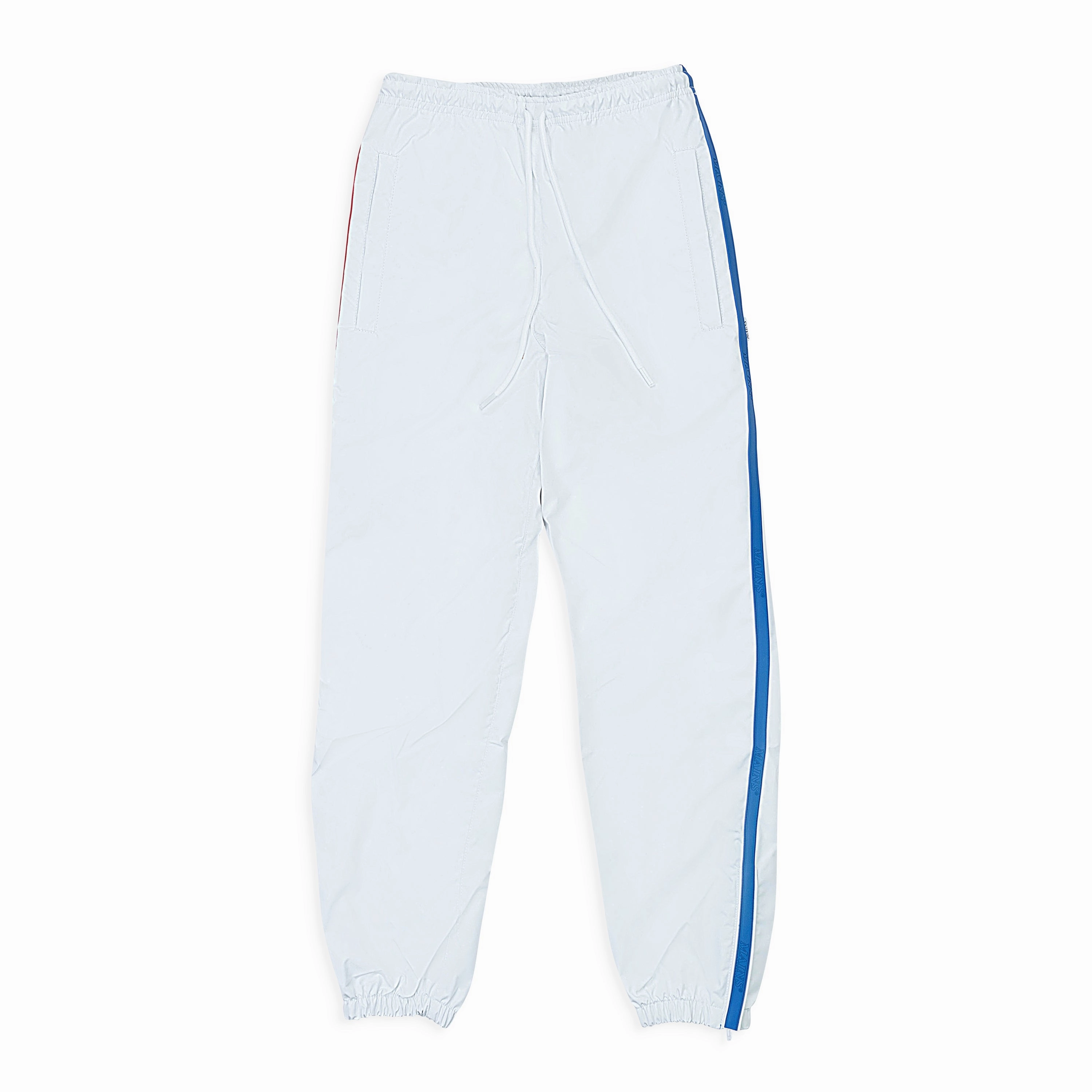 SIDE STRIPE WHITE BLUE TRACK PANTS