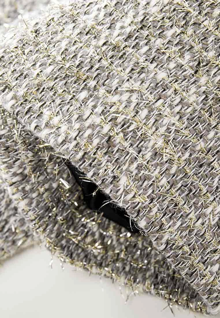Silver And Black Bubble-hem Tweed Dress