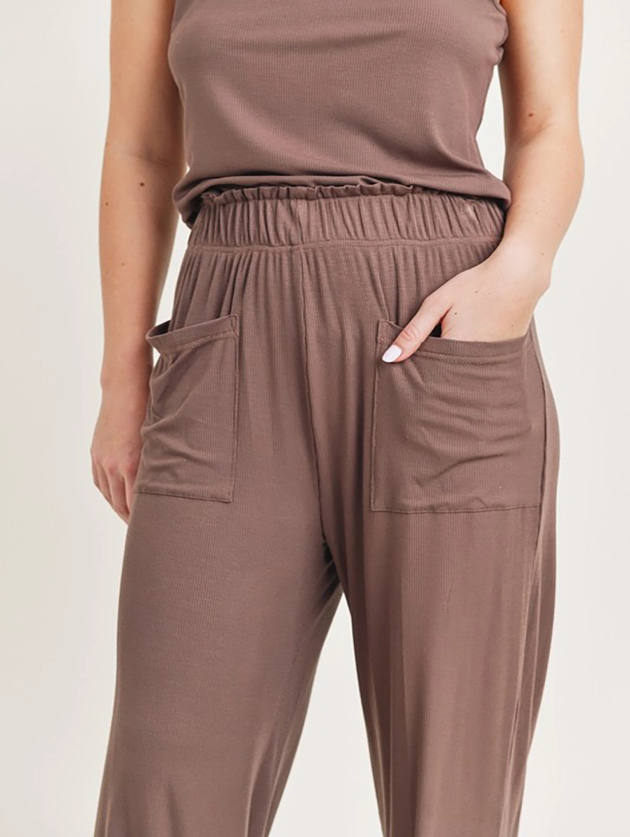 Simple Times Ribbed Wide Leg Pant