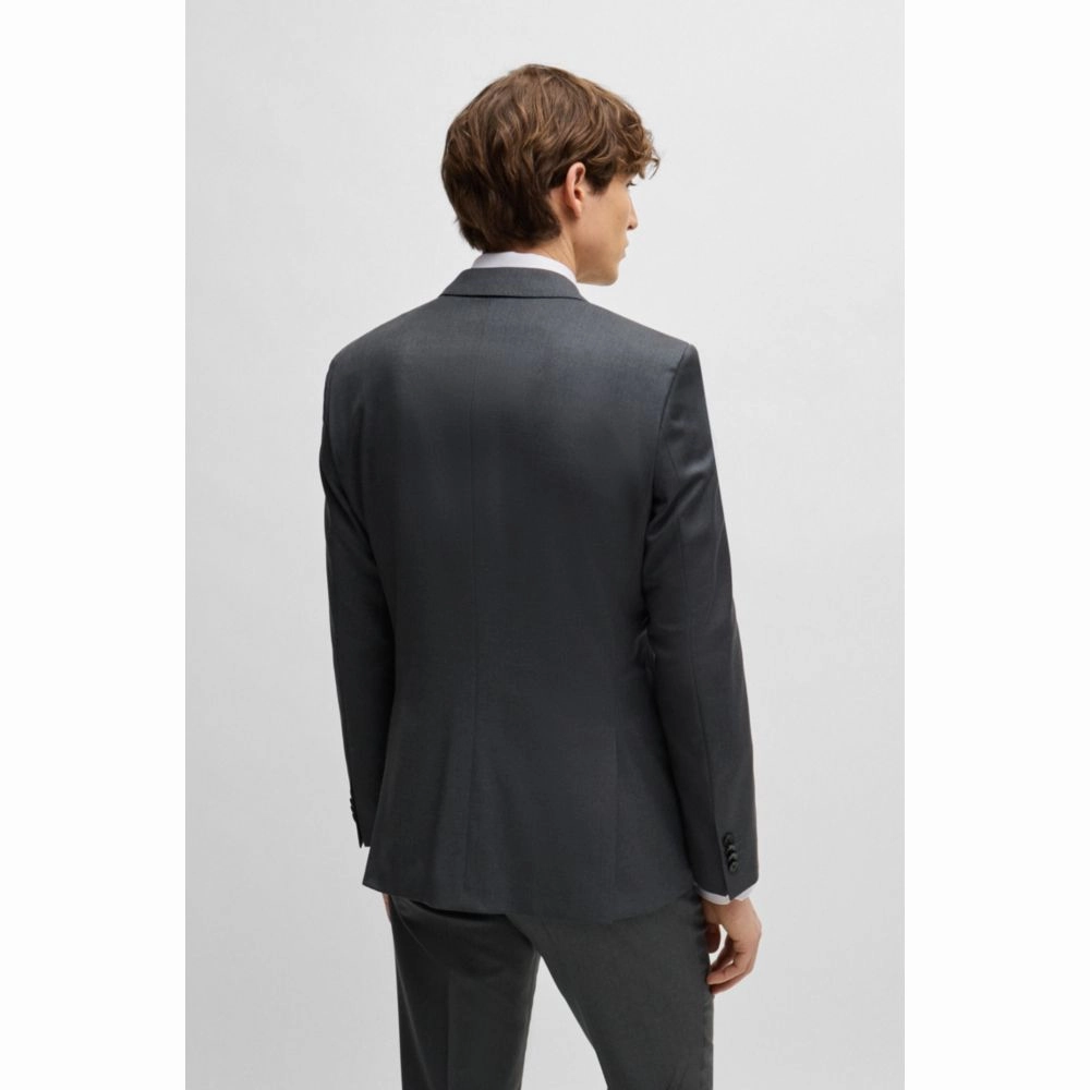 Single-breasted jacket in virgin-wool serge
