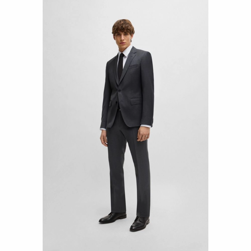 Single-breasted jacket in virgin-wool serge