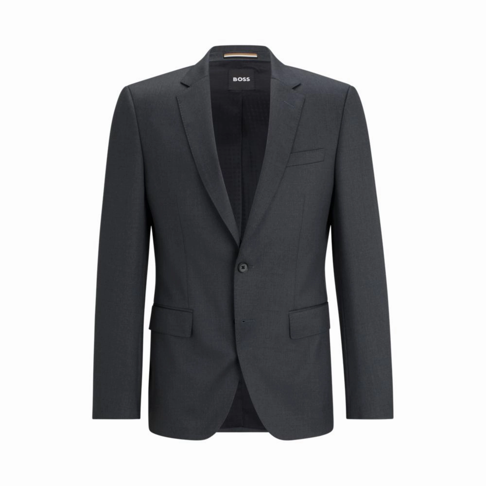 Single-breasted jacket in virgin-wool serge