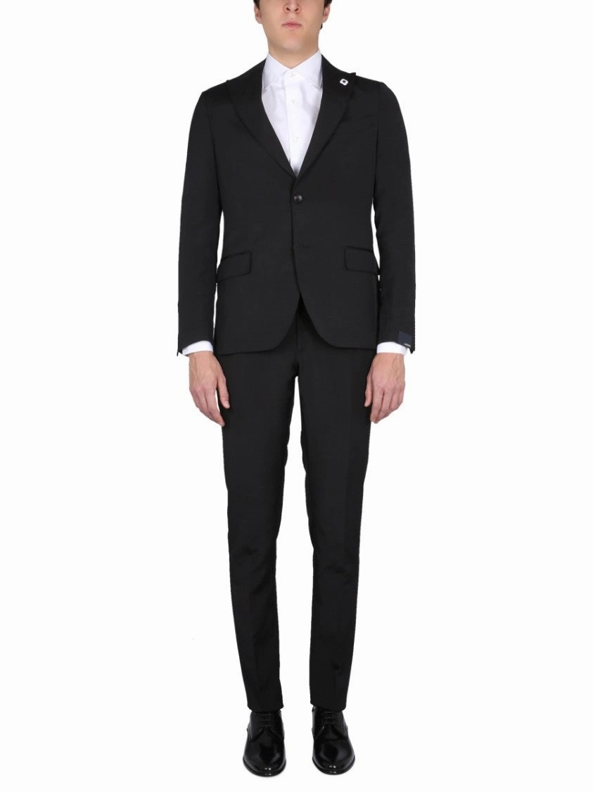 Single-Breasted Tailored Black Jacket