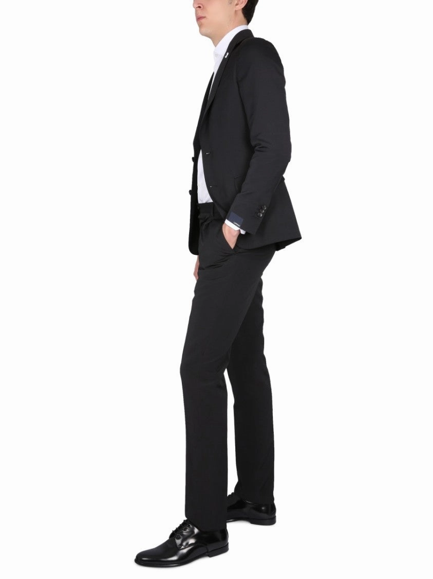 Single-Breasted Tailored Black Jacket