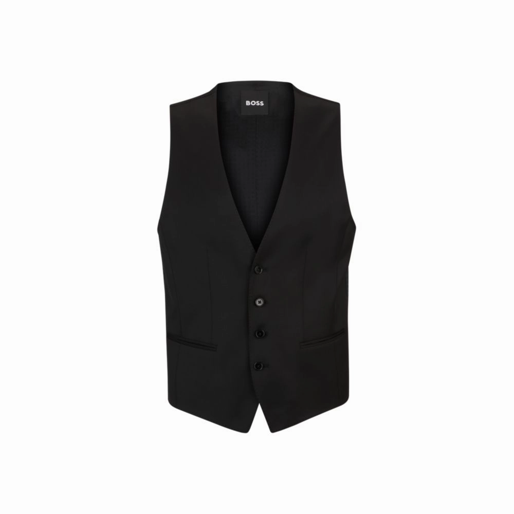 Single-breasted waistcoat in virgin-wool serge
