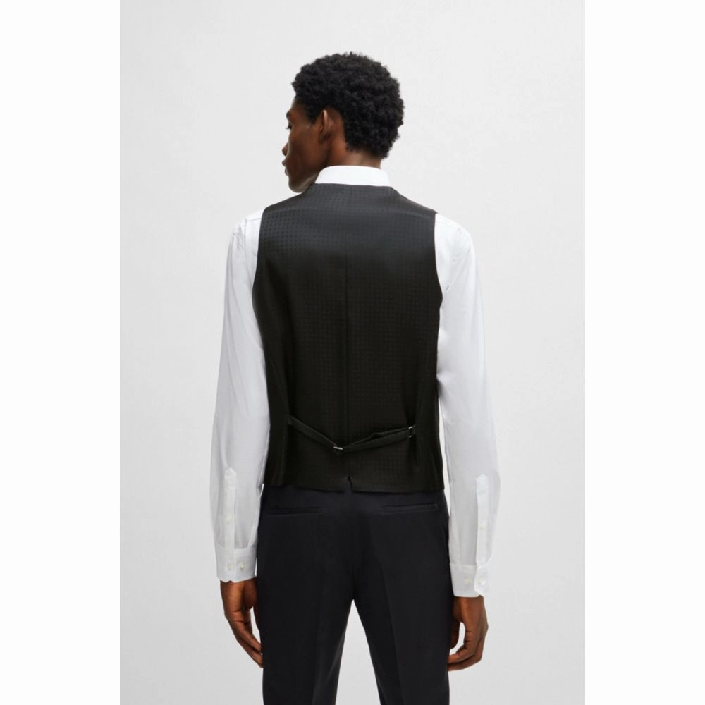 Single-breasted waistcoat in virgin-wool serge