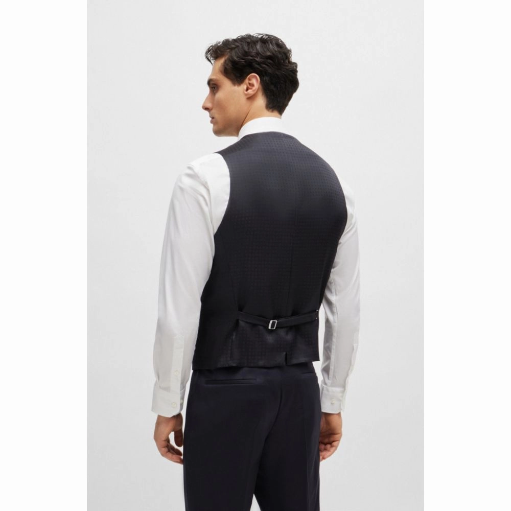 Single-breasted waistcoat in virgin-wool serge