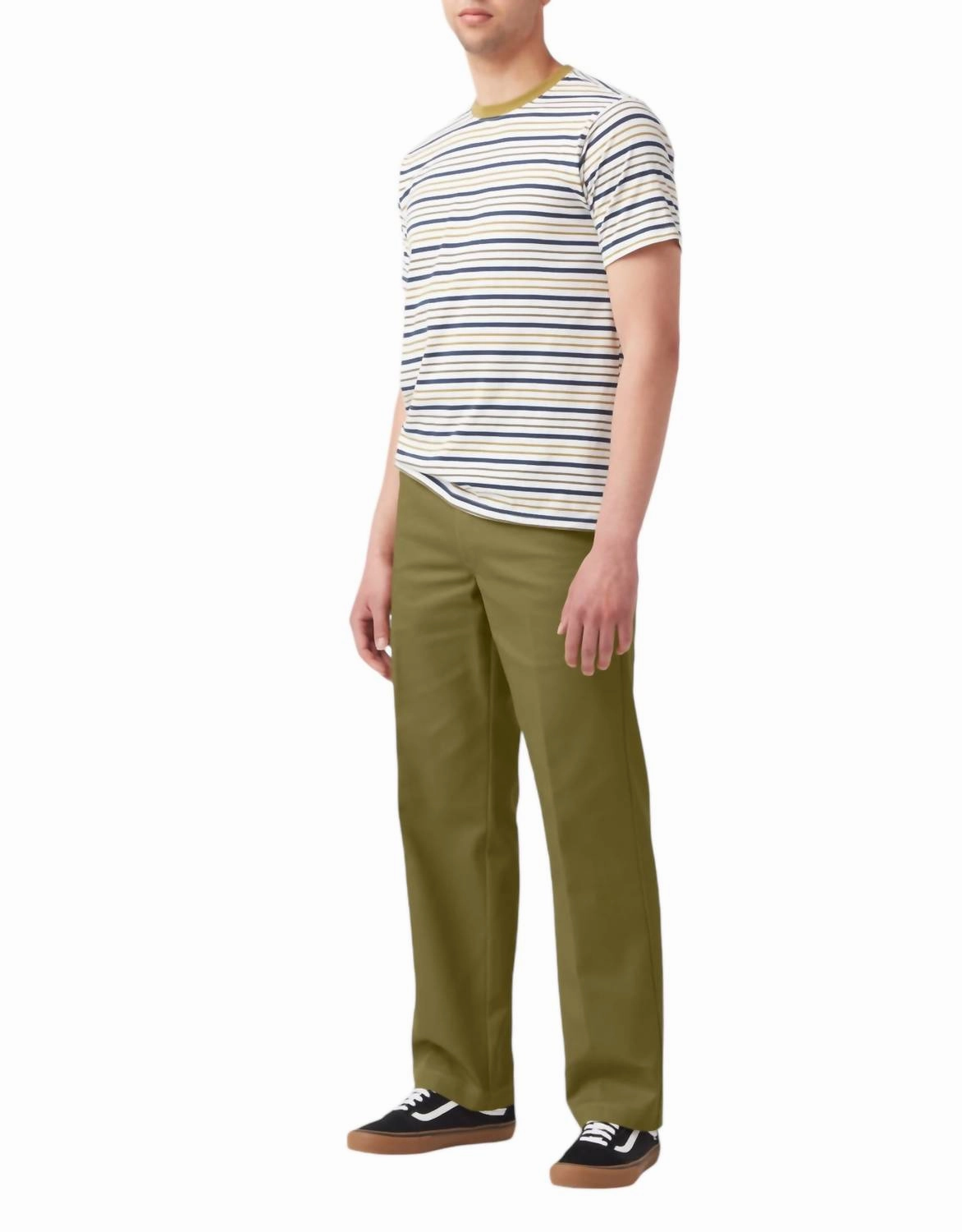 Skateboarding Regular Fit Twill Pants In Green Moss