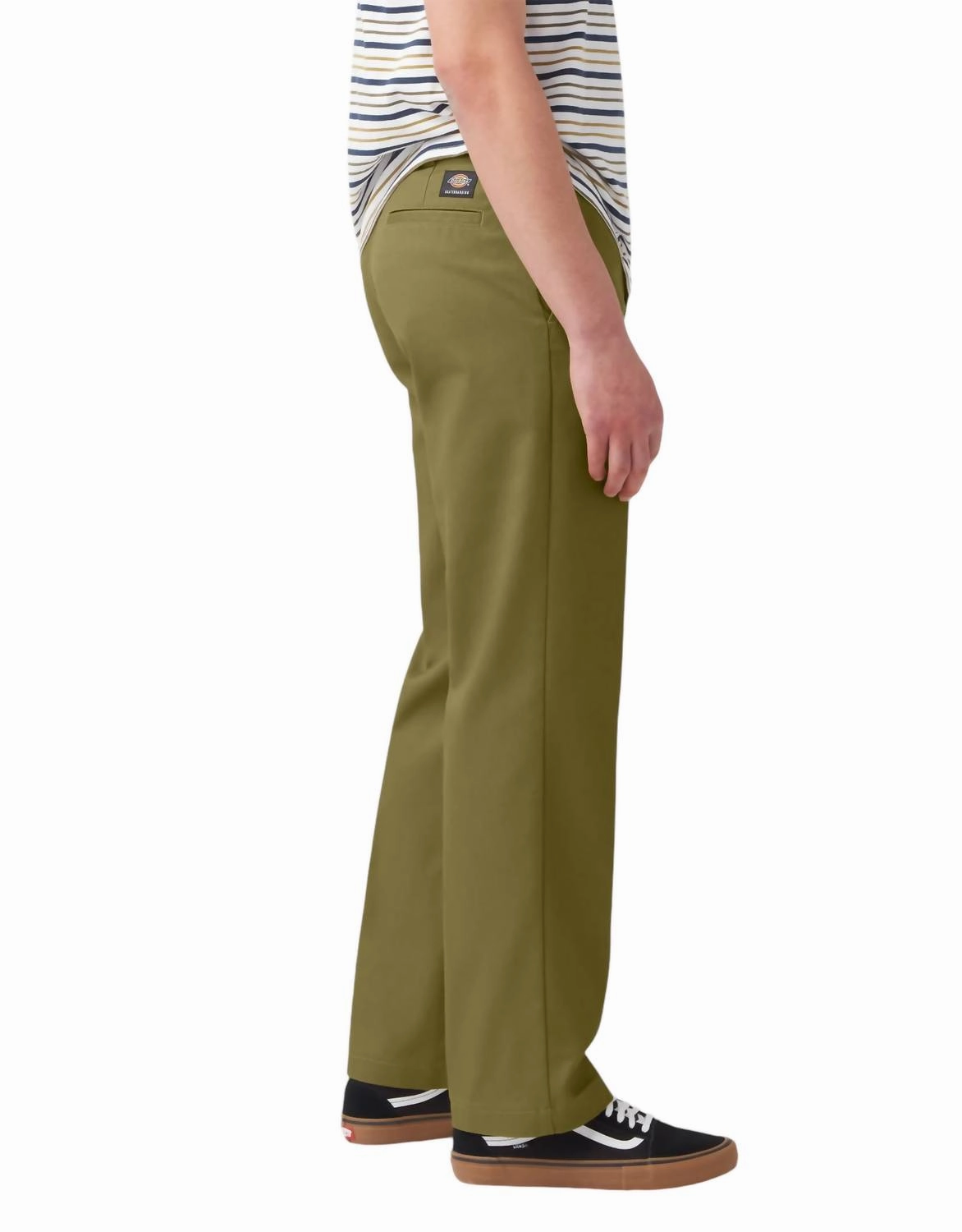 Skateboarding Regular Fit Twill Pants In Green Moss