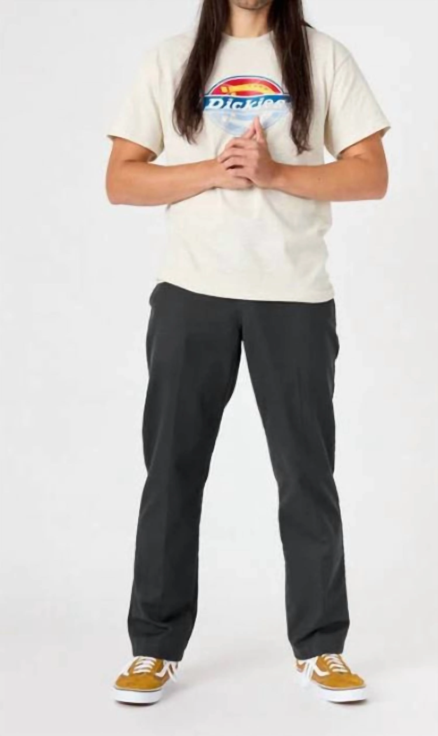 Skateboarding Slim Straight Pants In Black